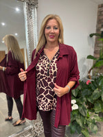 Wine Back Pleat Blouse Jackie